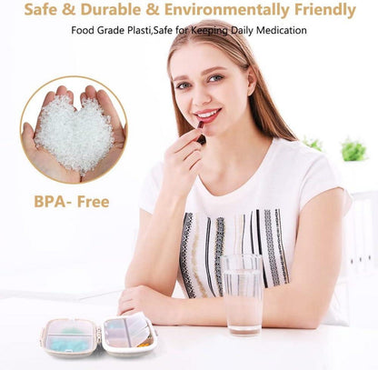 Tablettenbox 7 Tage Pillendose 8 Fächer BPA frei Medikamente Vitamine