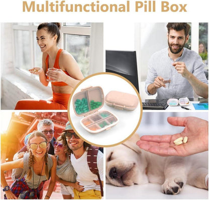 Tablettenbox 7 Tage Pillendose 8 Fächer BPA frei Medikamente Vitamine