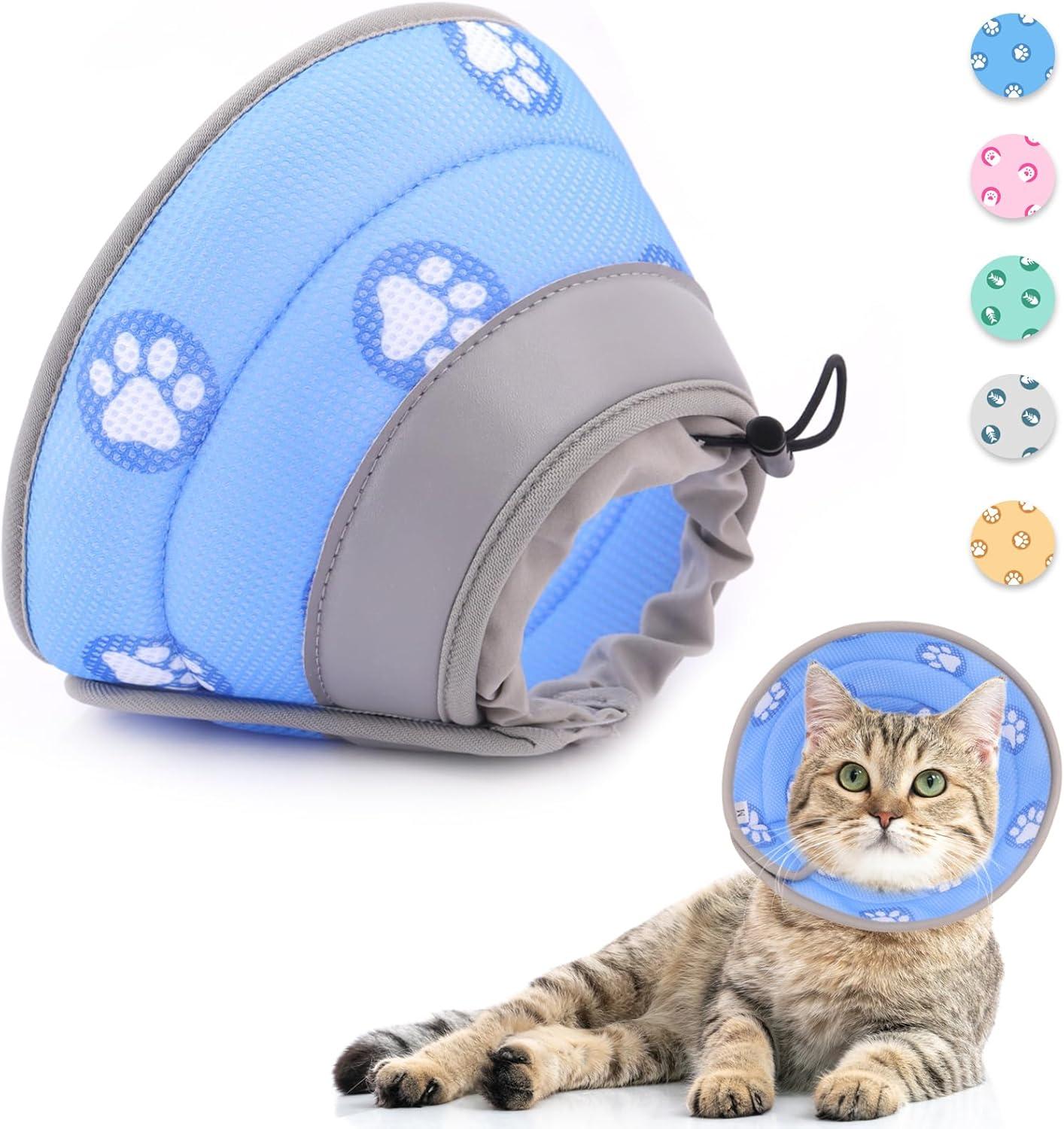 Supet Halskrause Katze, Einstellbarer Halsband Weich Kragen für Welpen, Hunde und Katzen