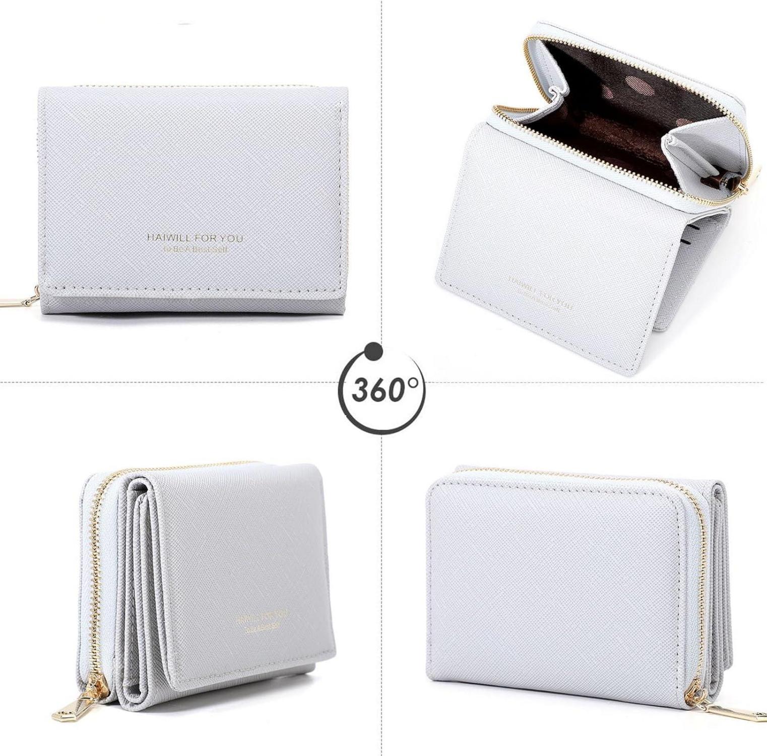 Geldbeutel Damen Klein PU Leder mit Münzfach und