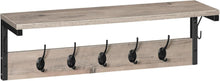 Wandgarderobe mit Haken und Ablage, Wandregal für