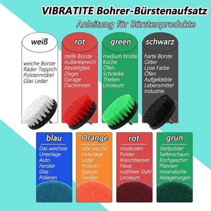 VIBRATITE Bürstenaufsatz Bohrmaschine Set 20-teilig