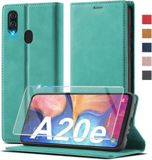A20e Handyhülle Leder Klappbar Flip Wallet Stoßfest Schutzhülle