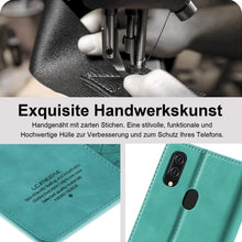 Samsung Galaxy A20e Hülle Leder Flip Wallet mit Ständer und