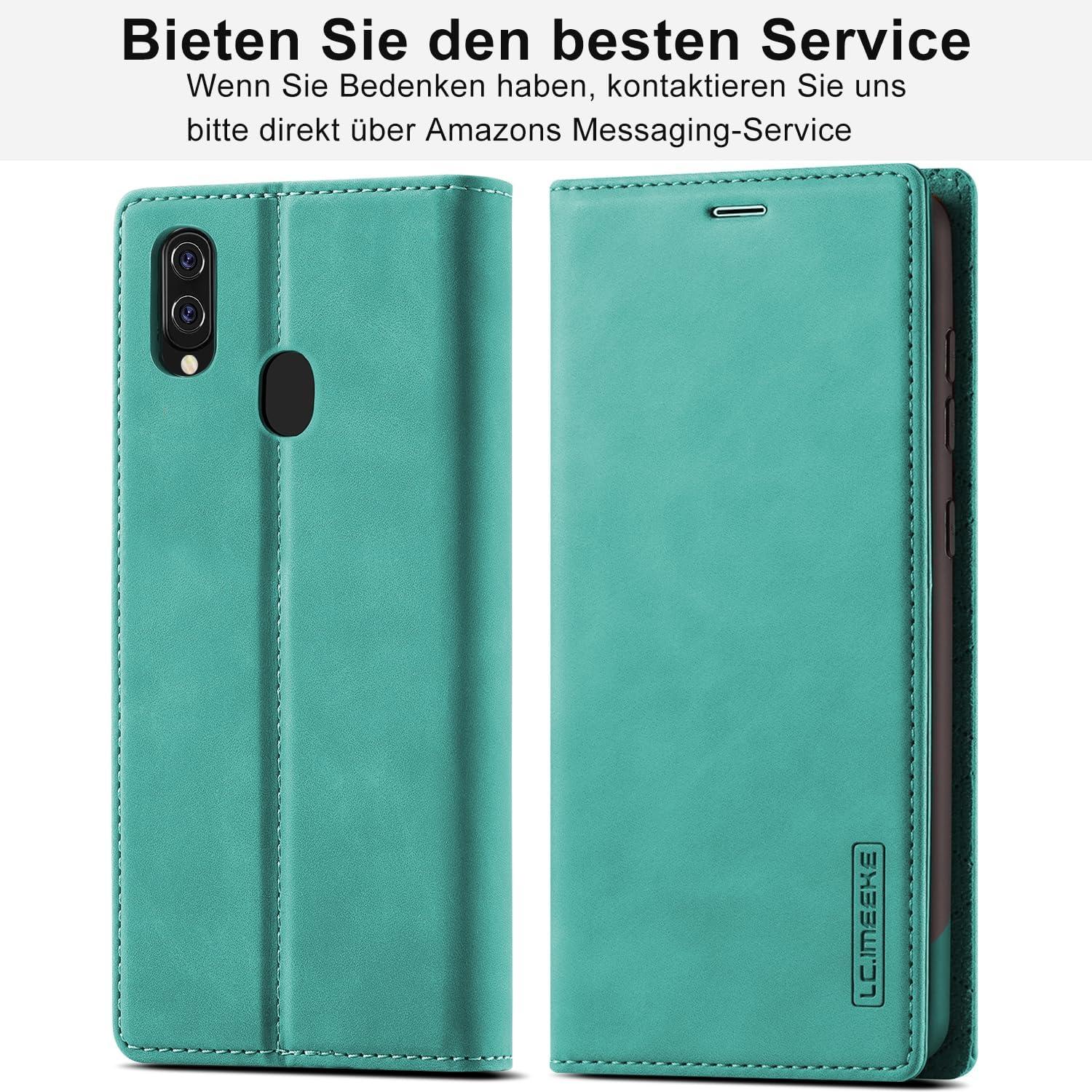 Ailicici Samsung Galaxy A20e Hülle Leder Flip Wallet Schutzhülle Clever Design