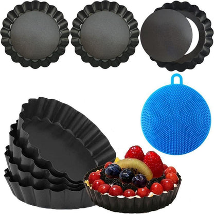 Mini Tartelette Förmchen mit Hebeboden, 8 Stück, 10cm