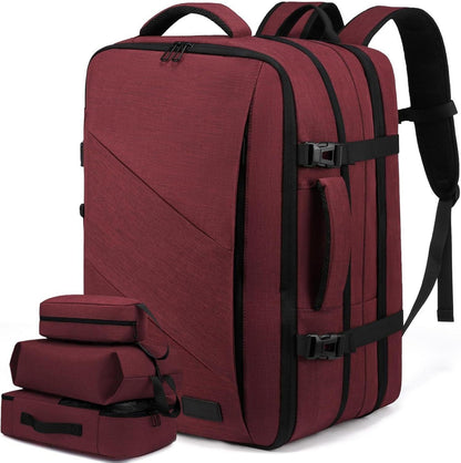 Handgepäck Rucksack Business Reiserucksack für Flugzeug 15,6 Zoll Red
