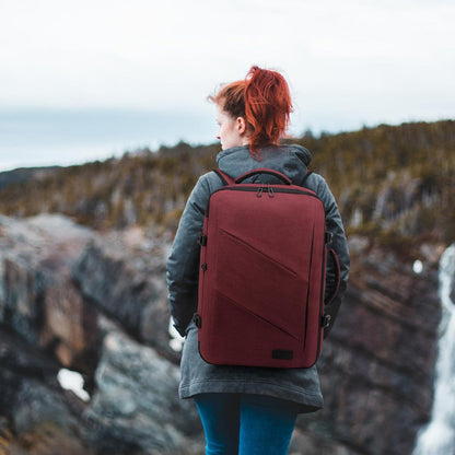 Handgepäck Rucksack 15,6 Zoll Business Reiserucksack Laptop Rotwein