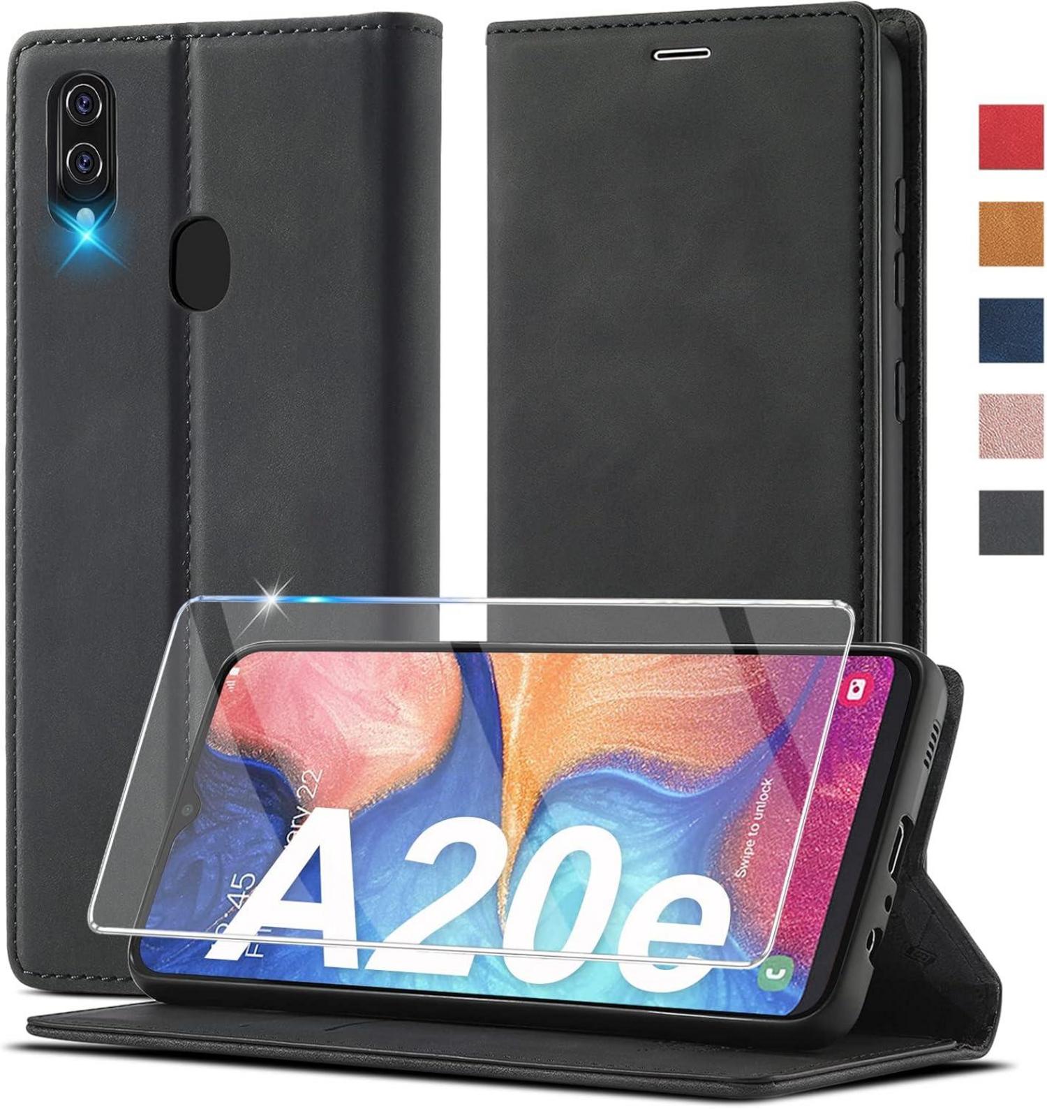 Samsung Galaxy A20e Handyhülle Leder Wallet Case mit Ständer und