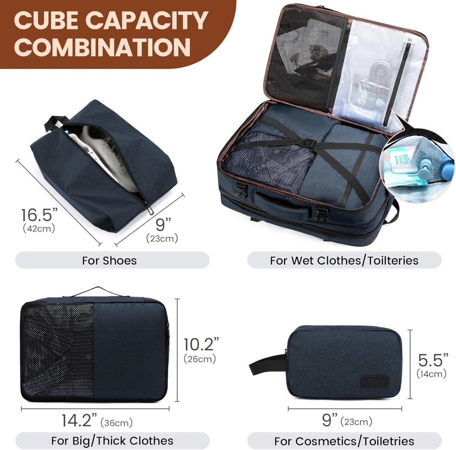 Business Laptop Rucksack Handgepäck 15,6 Zoll Blau