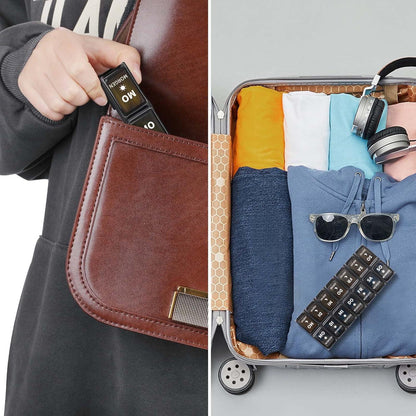 Opret Tablettenbox 7 Tage, 2 Fächer Morgens Abends, Abnehmbar Pillendose