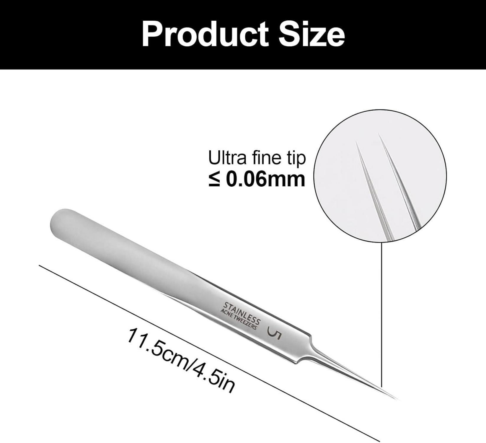 Edelstahl Pinzette Extraktor Mitesser Pickel Akne Entfernung
