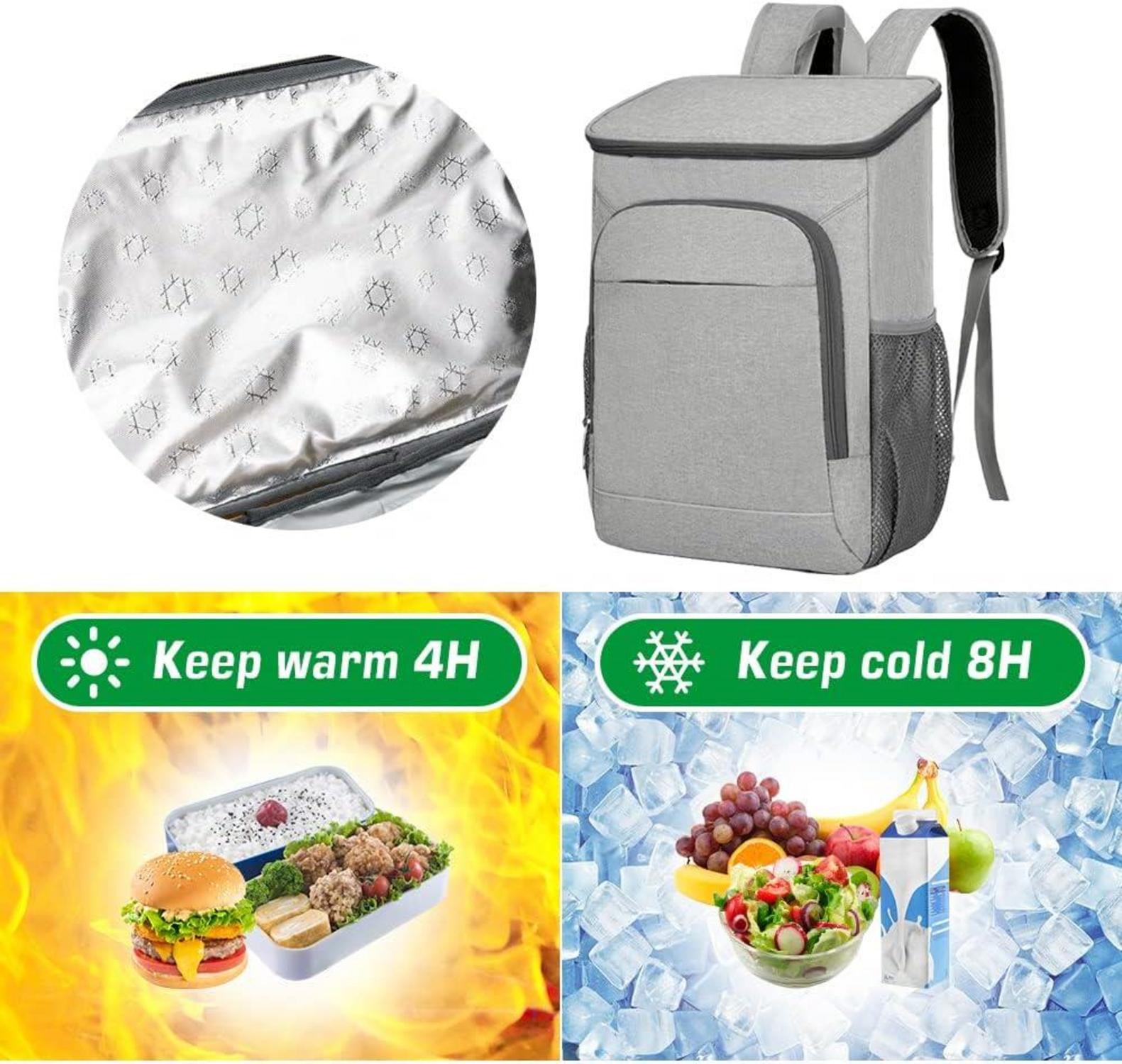 Kühl-Rucksack mit Kühlbox, wasserdicht, atmungsaktiv, isoliert, für Camping, Strand