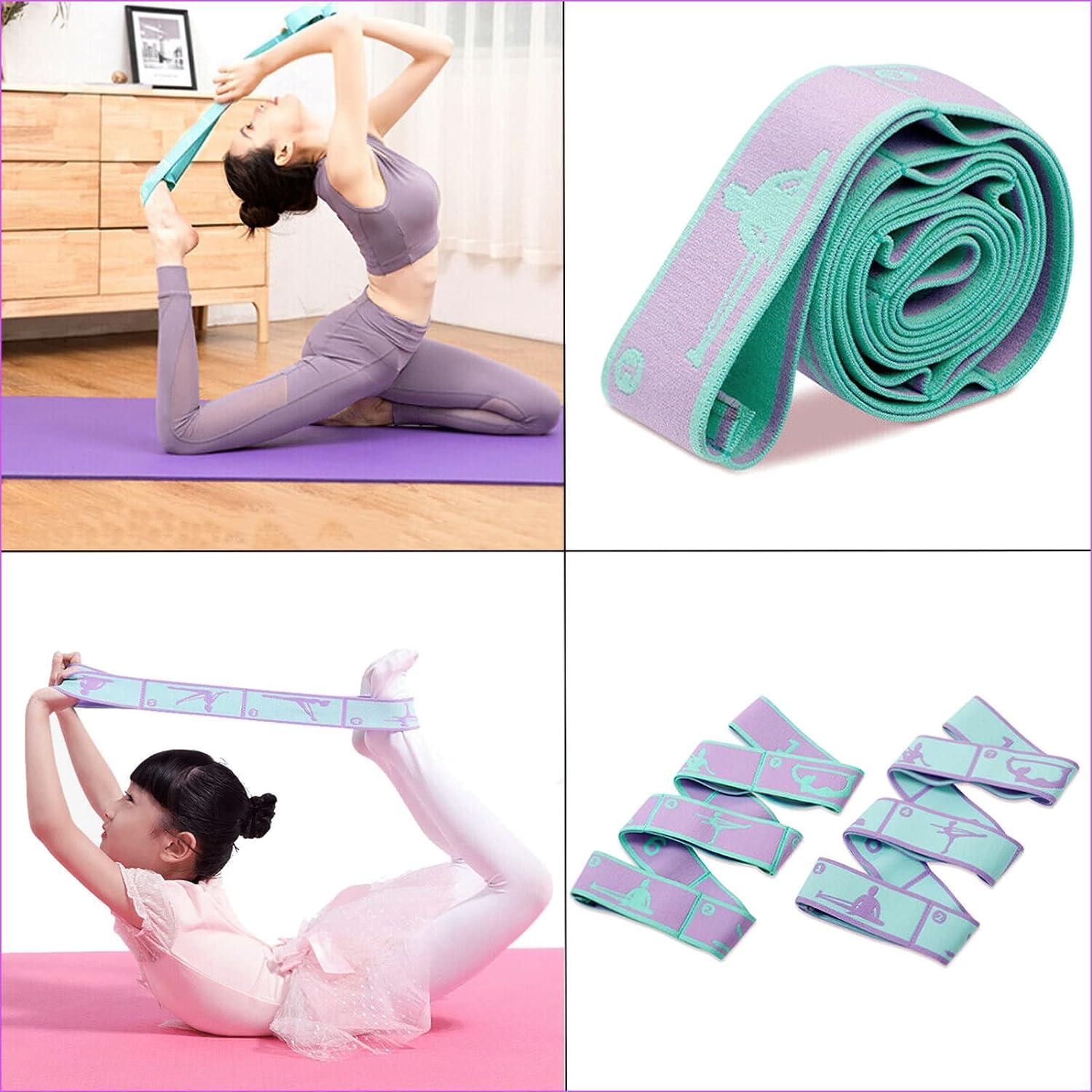 Yoga Gurt 2er Pack 8 Schlaufen Resistance Bands für Stretching