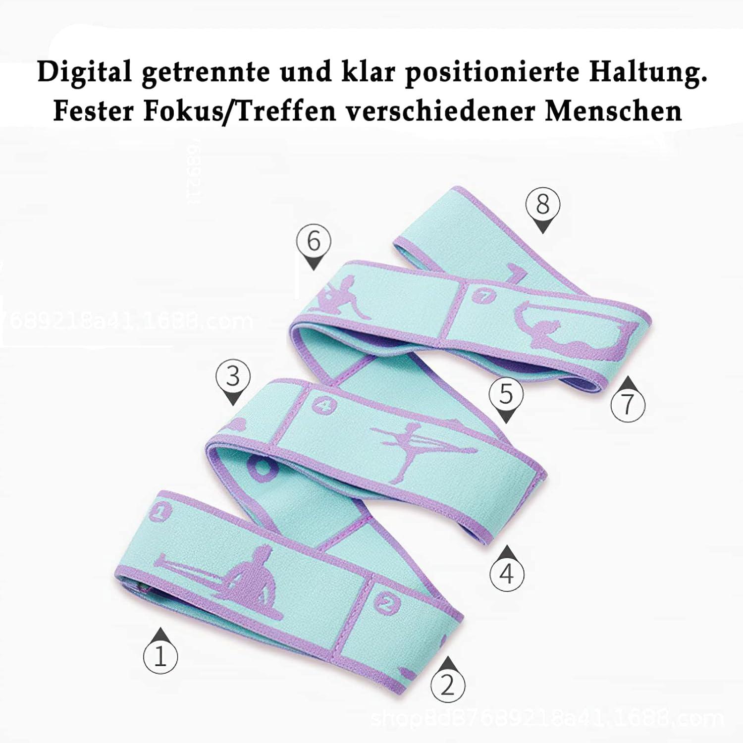 Yoga Gurt 2er Pack Stretching Fitnessband 8 Schlaufen