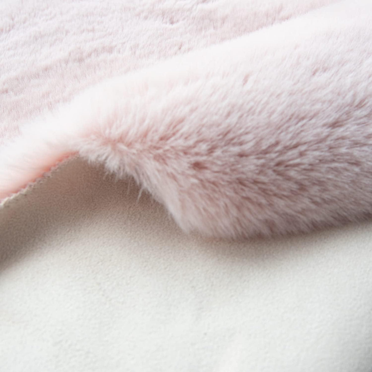 Runder Fellteppich Rosa 90 cm – Flauschiger Teppich Schlafzimmer