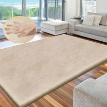 Flauschiger Kunstfell Teppich Beige 180x270 cm – Weicher Wohnteppich
