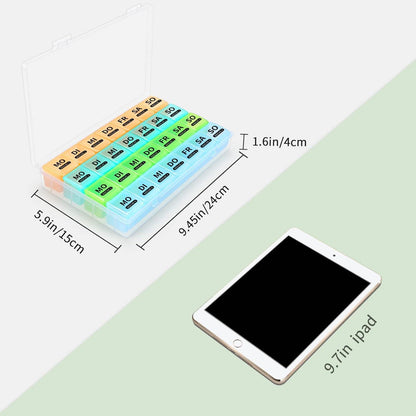 Tablettenbox 7-Tage Große Fächer für