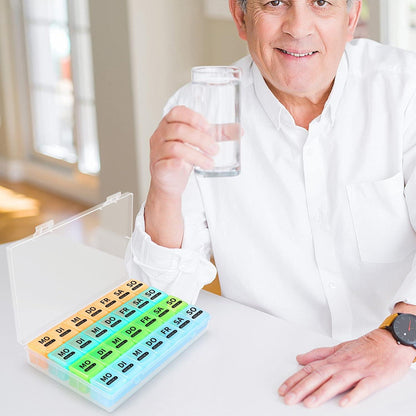 Tablettenbox 7 Tage Große Fächer Monat Pillendose Organizer