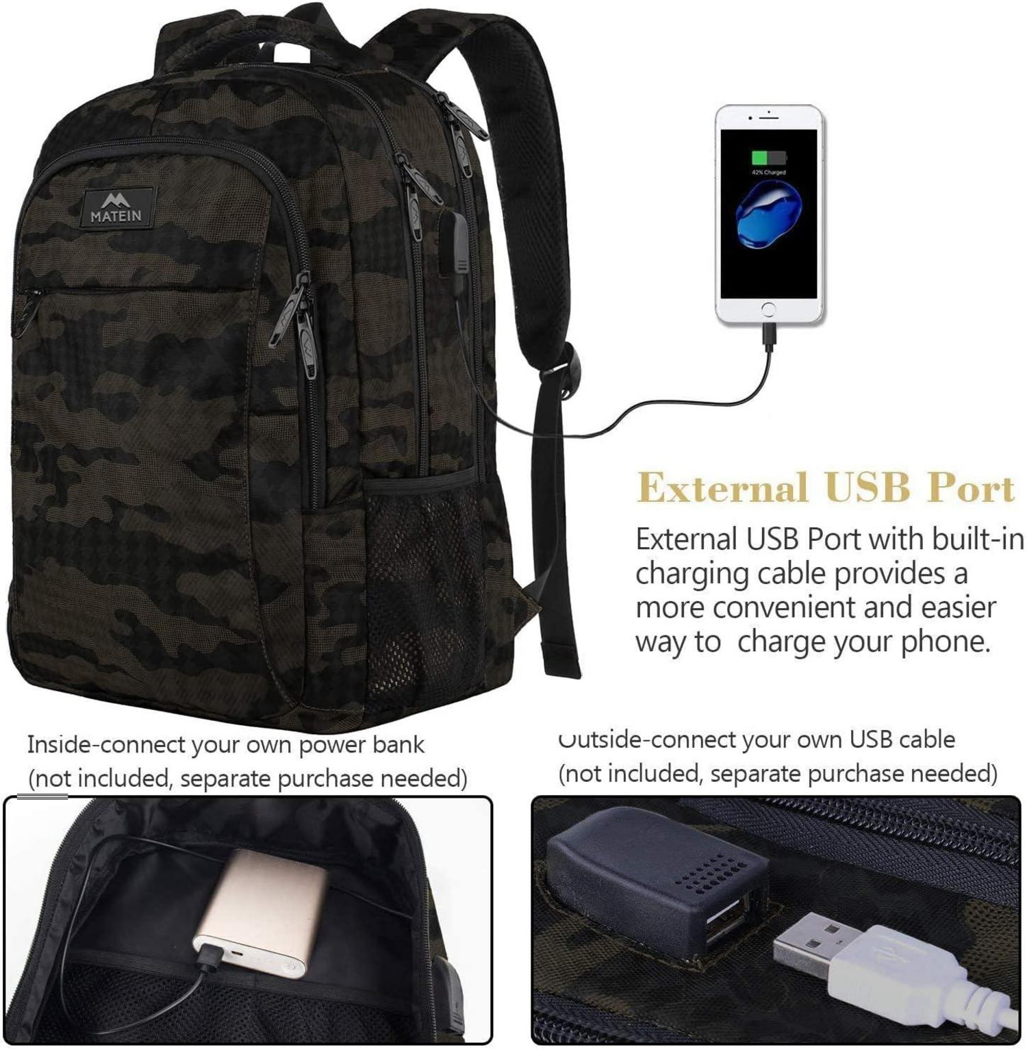 Backpack with built in power bank online