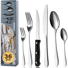 36-teiliges Besteckset mit Steakmesser für 6 Bestecksets