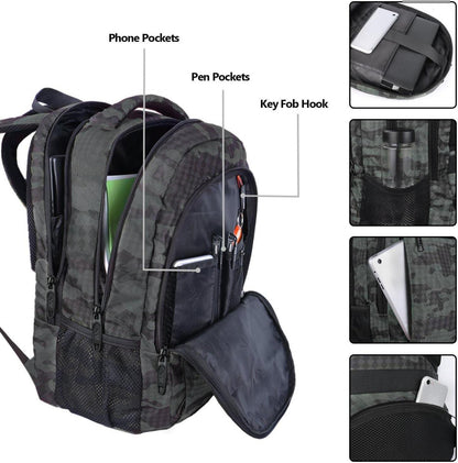 Laptop Rucksack 15,6 Zoll USB-Ladeanschluss Wasserdicht Grau