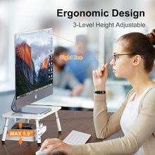 Monitorständer Riser Laptop Computer PC Drucker Weiß/Weiß 3