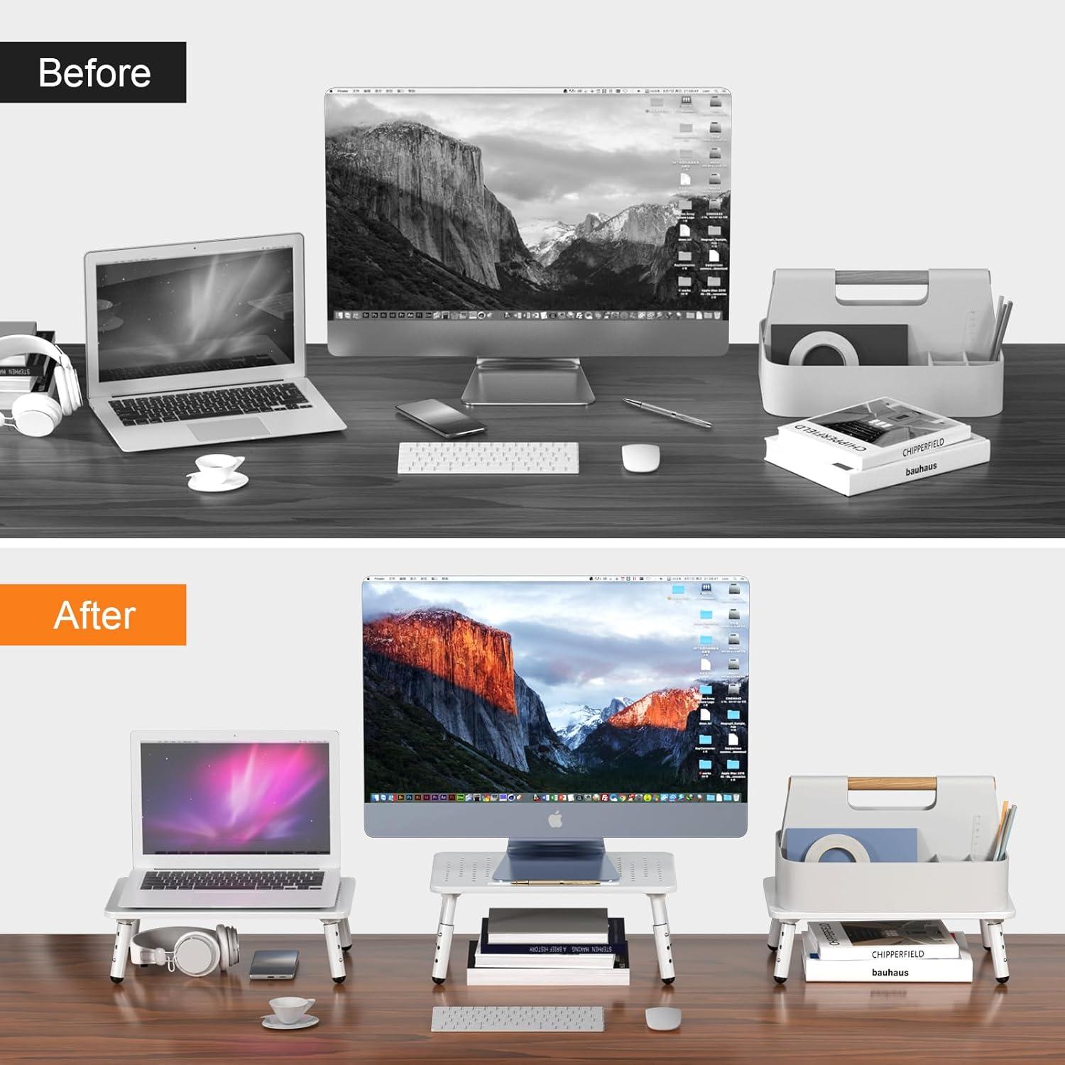 Monitorständer Monitor Riser Höhenverstellbare Laptop PC Drucker