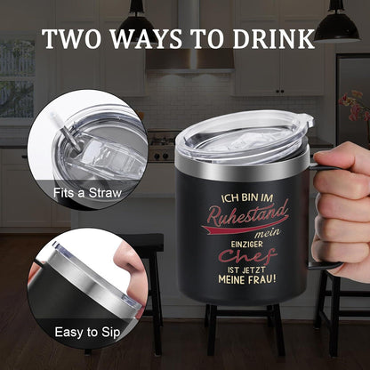 Rentner Geschenke für Mann Männer Tasse 2024 Ruhestand 350ml