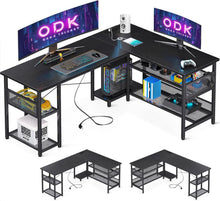 Gaming Schreibtisch L-Form mit Stauraum und integrierter