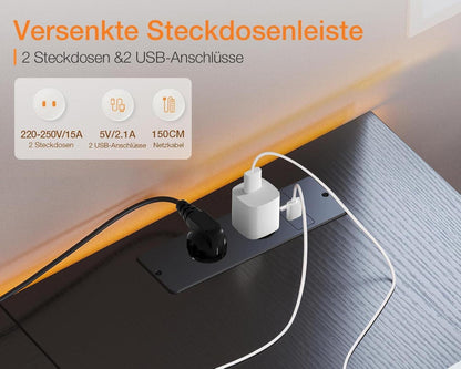 Gaming Schreibtisch L-Form mit Stauraum und integrierter