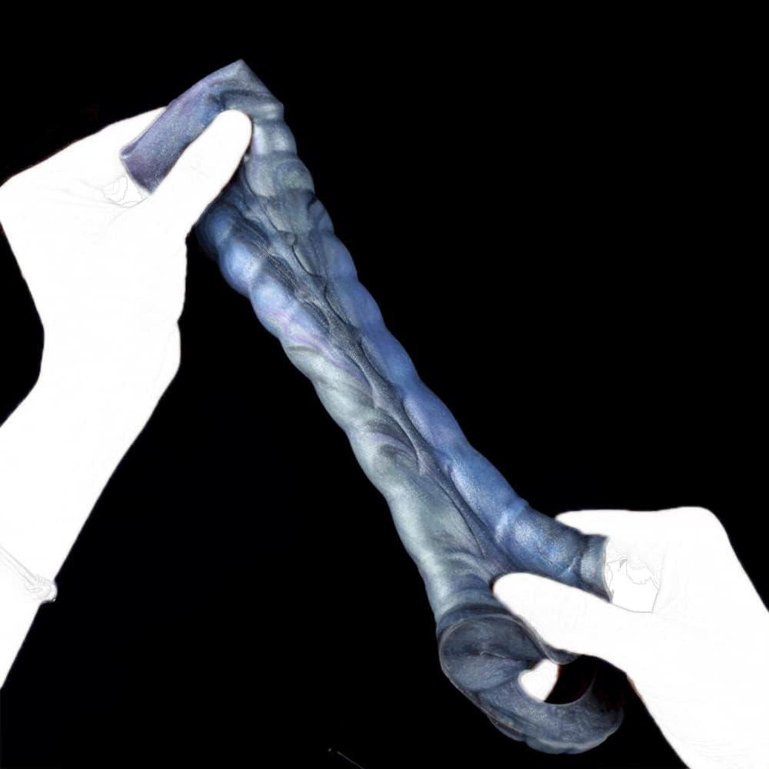 Silikon Penis Sleeve Monster Dildo Hodenring Erektionssteigerung