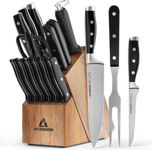 ACOQOOS Messerblock Set 17-teilig Edelstahl