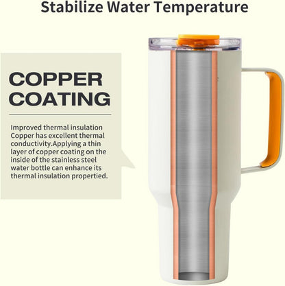 BPA-frei Trinkbecher 1200ml Metalldeckel Strohhalm Fitness Outdoor