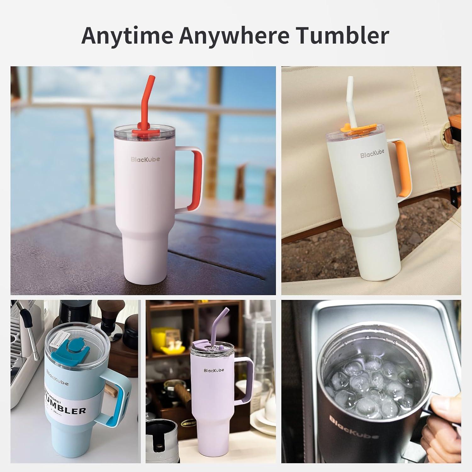 BPA-frei Trinkbecher 1200ml Metalldeckel Strohhalm Fitness Outdoor