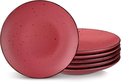 Dessertteller 6tlg. Runder Kuchenteller Steingut Ø21cm, Mikrowellen