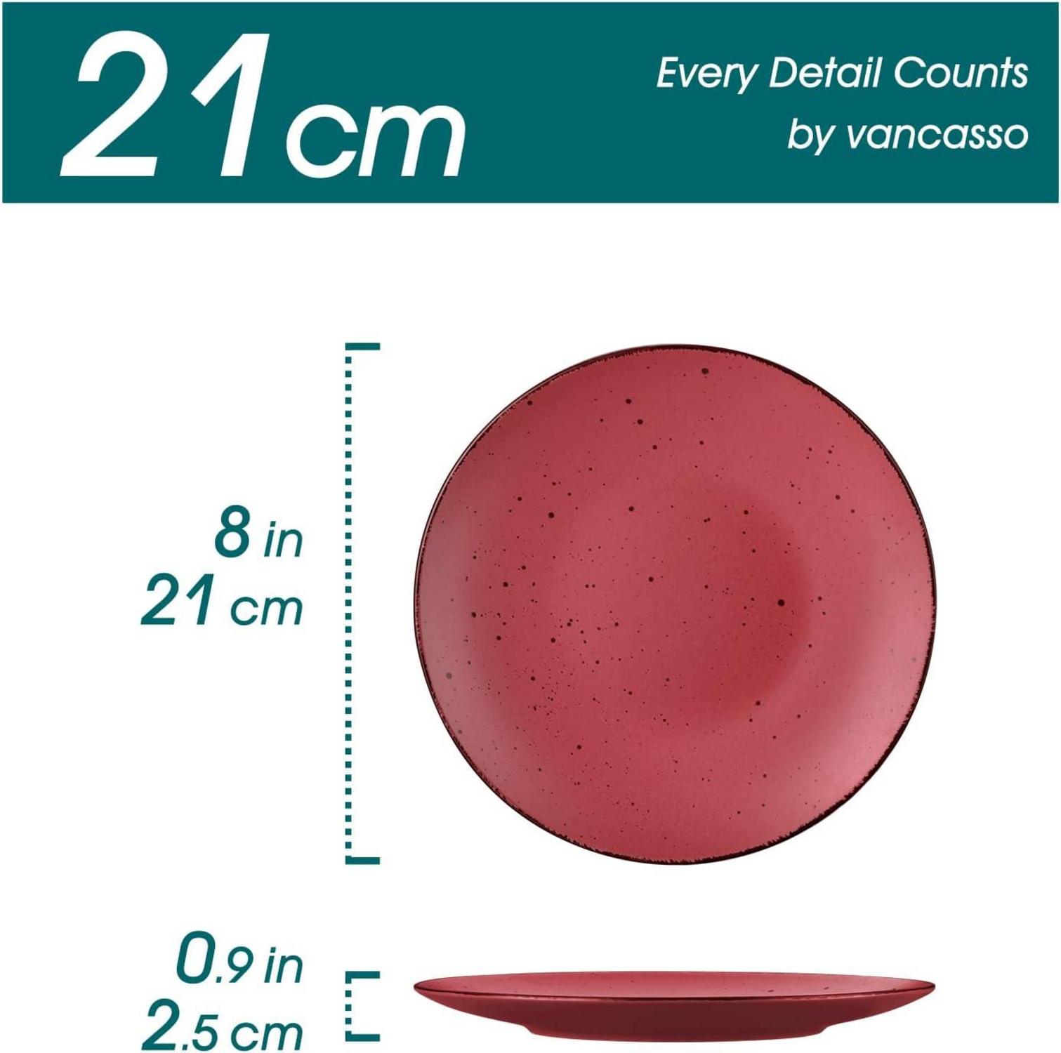 Dessertteller Set 6tlg Ø21cm Steingut mikrowellengeeignet
