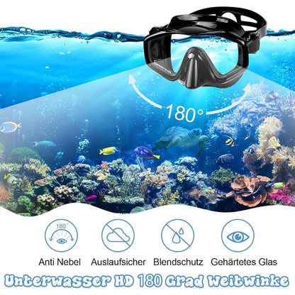 Schnorchelset Erwachsene mit Taucherbrille Trocken