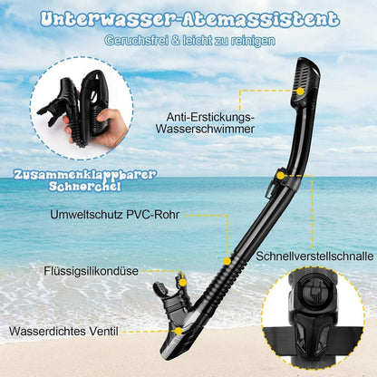 Schnorchelset Erwachsene mit Taucherbrille Trocken