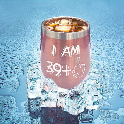 Edelstahl Weinbecher 40. Geburtstagsgeschenk Frauen 350ml 12OZ
