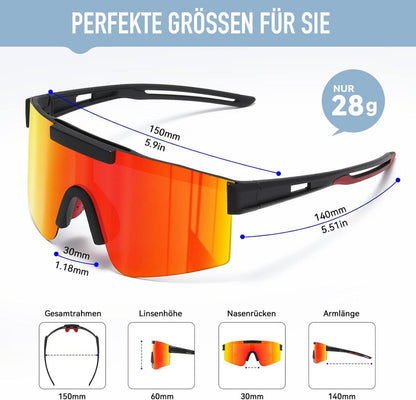 Sportbrille Polarisiert Radsportbrille Fahrradbrille UV400