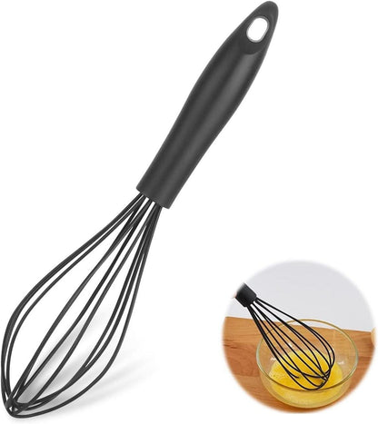Silikon Schneebesen Kitchen Whisk Antihaftbeschichtet Schwarz