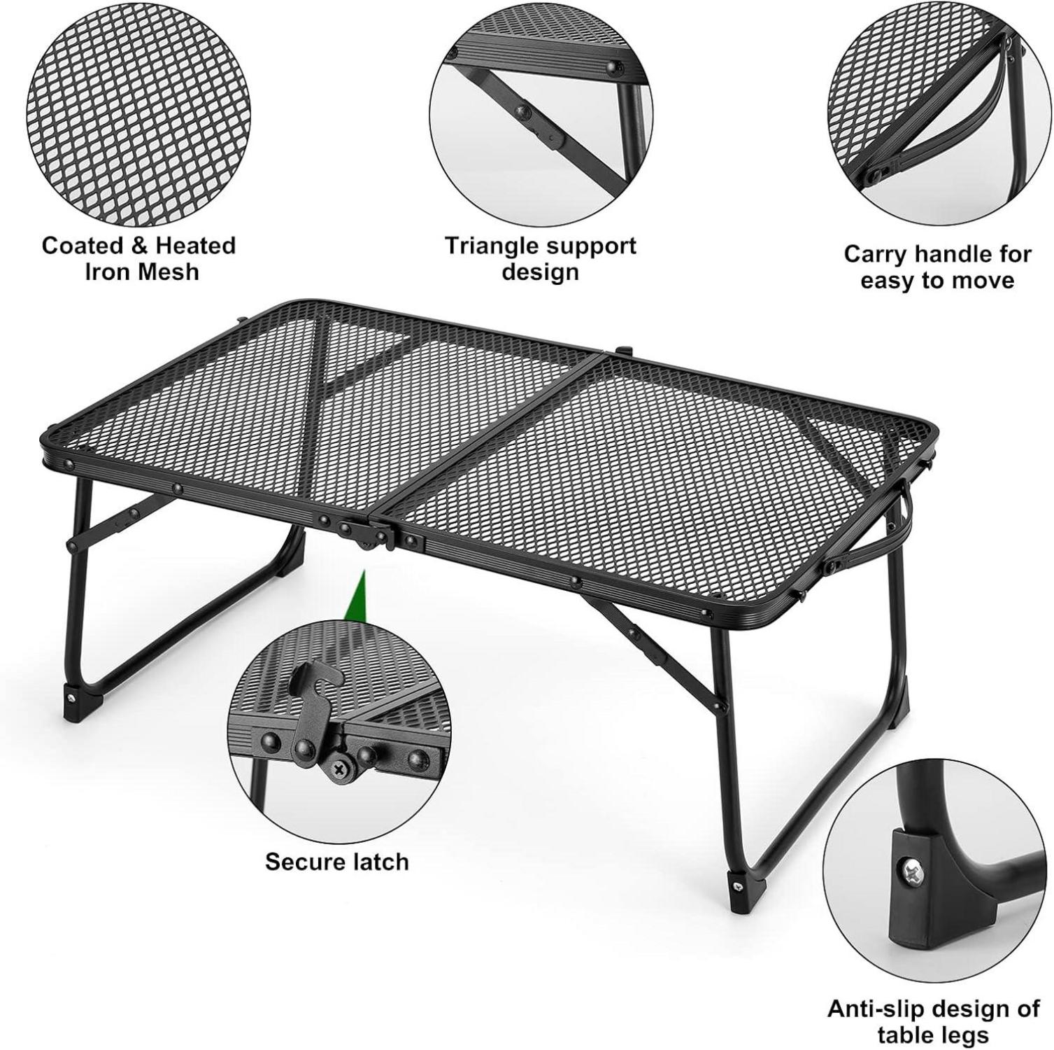 Odoland Ultraleichter Aluminium Campingtisch Strand Picknick BBQ