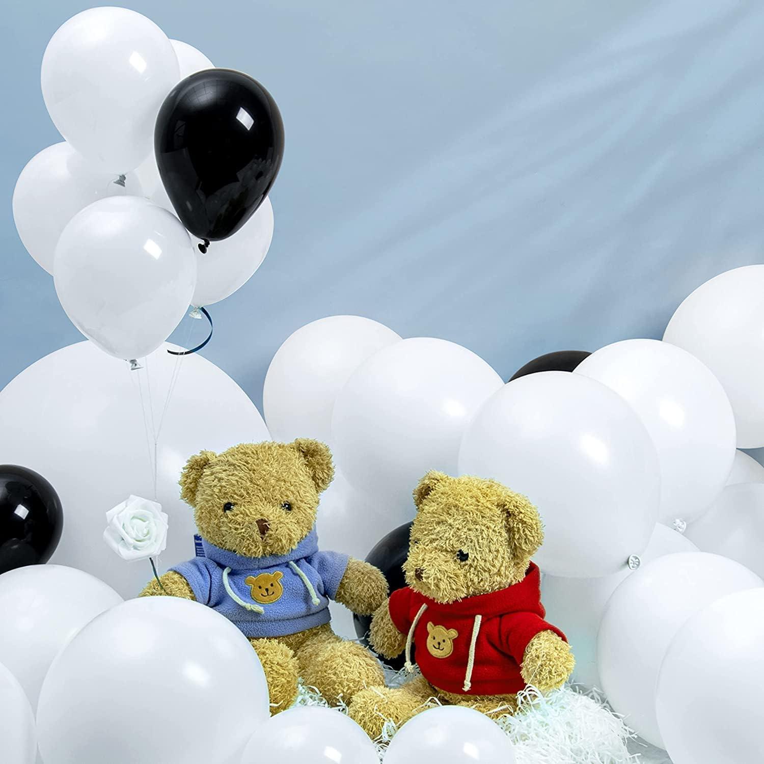Weiße Luftballon-Girlande Set 120-teilig für Geburtstag Hochzeit Party