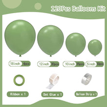 120 Stück Grüne Luftballon Girlande Set Sage Grün 18 12 10 5
