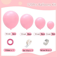 Rosa Luftballons Set 120 Stück Ballon Girlande Deko Kit 5-18
