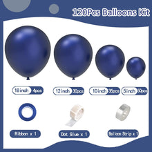 Marineblaue Luftballon Girlande Set 120 Stück inkl. Band