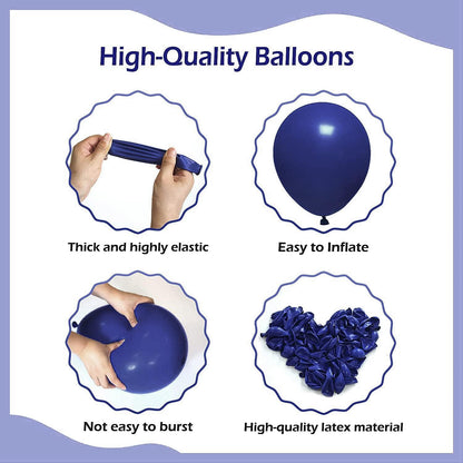 Marineblau Luftballons 120 Stück Ballon Girlande Deko Kit