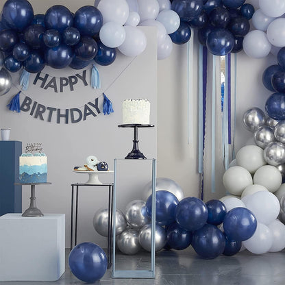 120 Stück Luftballon Girlande Marineblau Geburtstag Deko Zoll