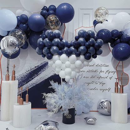 120 Stück Luftballon Girlande Marineblau Geburtstag Deko Zoll